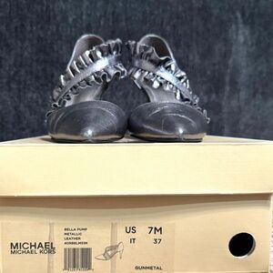 MICHAEL Michael Kors BELLA Leather Metallic Pumps - 7m